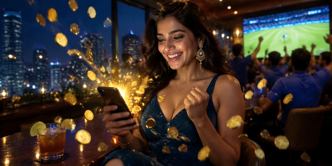 Smartphone user enjoying cricket betting in Pune city